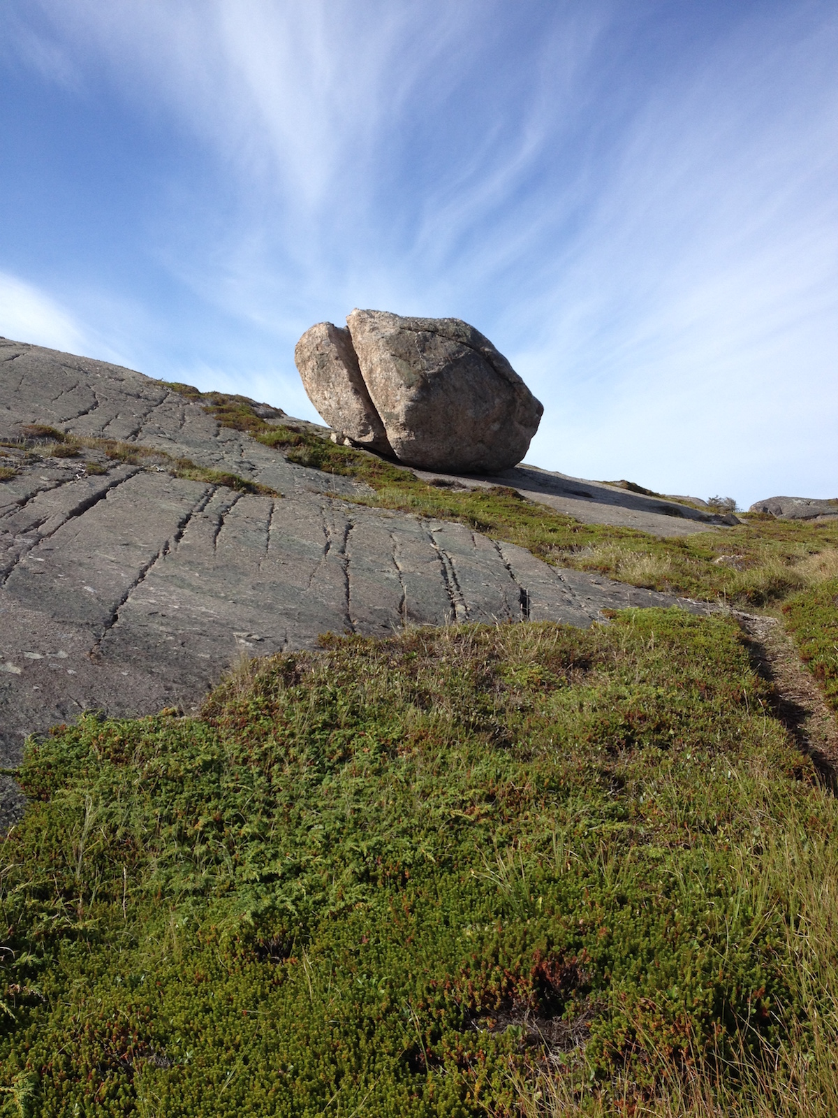 Big rock at Big Lorraine Harbour, Louisbourg, Nova Scotia